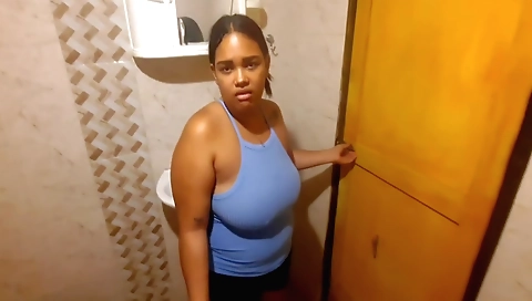 Indian stepbrother fucks his stepdaughter in bathroom