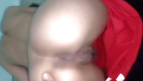 Wife is tired so she sucks his hand till he breaks her down