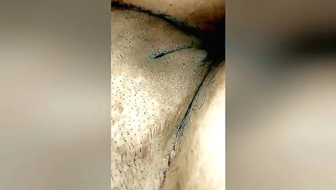 Dirty indian girl is cleaning her hair before filming