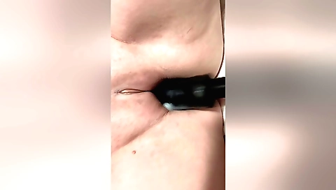 I like to fuck my black cock deep inside my tight pussy