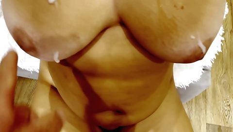 Indian teen sucks dick and enjoys cum on her big ass