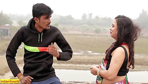 Indian pornstar has huge tits and facial on her body