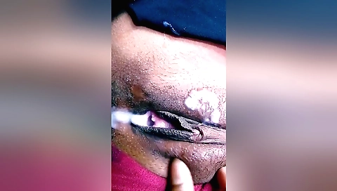 Indian teen in a sexy outfit gets her pussy creampied