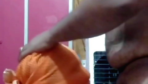 Amateur indian brunette milf showing her tits in web cam