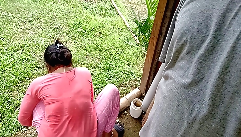 Outdoor brunette video with sexy curves and a great body