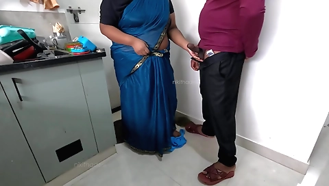 Handjob in the kitchen is the best homemade sex scene