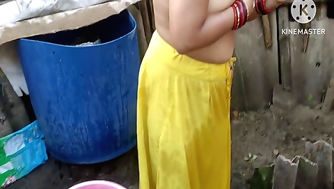 Indian brunette with small ass is showing her body