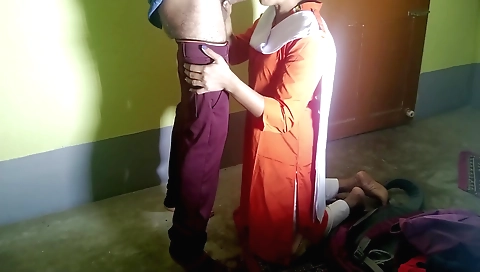 Kinky brunette student in her room doing solo porn