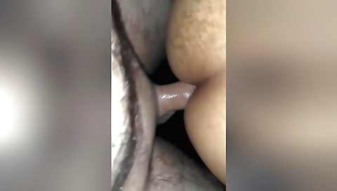 Indian girl gets fucked with a big dildo in her ass