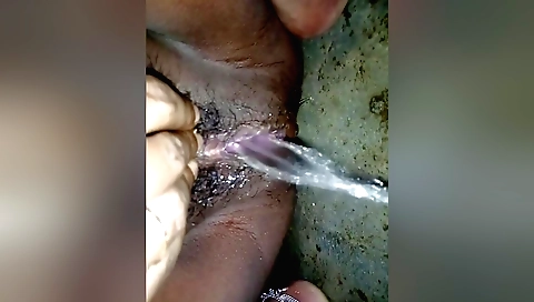 Indian solo babe in a sexy bikini and black stockings