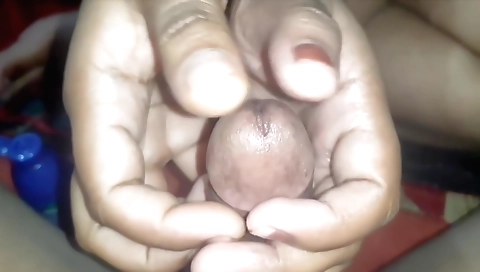 Amateur brunette in a black dress and black shorts in a pov