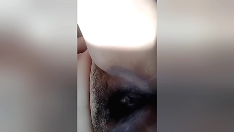 Solo female masturbates and gives herself a massage