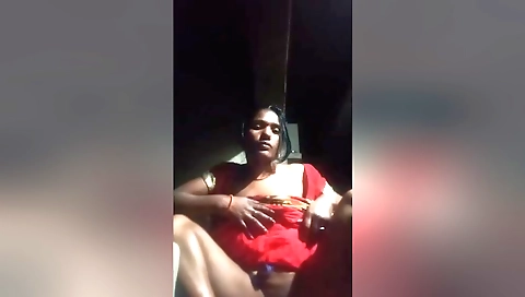 Indian brunette shows her big booty and ass on solo video