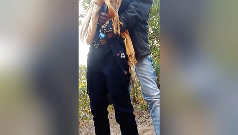 Indian amateur outdoor sex video with a big fat dick