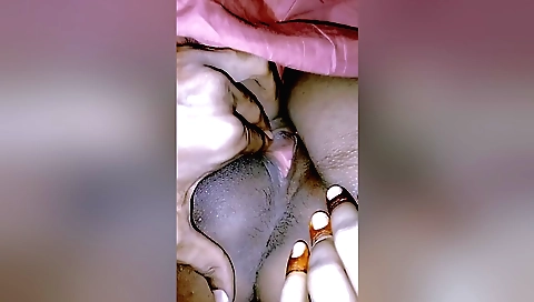 Indian babe in her white shirt and lingerie gets licked