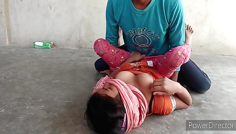 Brunette indian girl with a pair of huge tits gets fucked