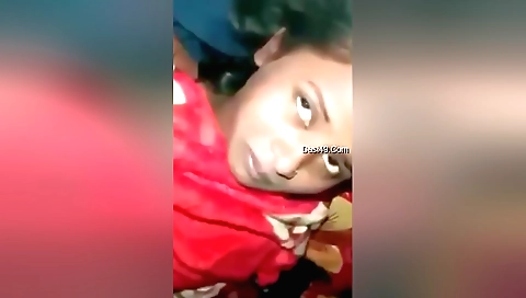 Amateur brunette girl with small tits and cute face fucked