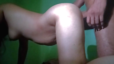 Indian brunette in her underwear and masturbating in bed