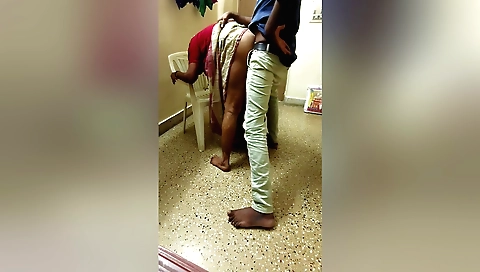 Brunette delivery man fuck with her delivery boy in amateur