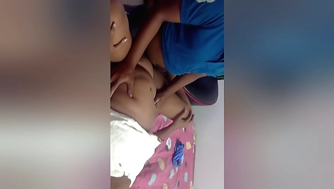 Sexy indian teen is getting penetrated with a dildo