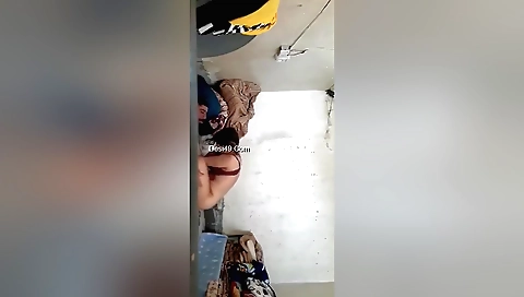 Busty brunette is getting rammed in her ass in amateur porn