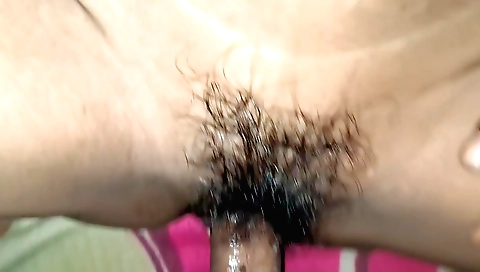 hairy indian couples sex on the bed in amateur pov video
