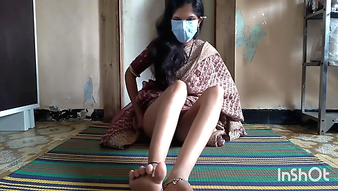 Indian girl masturbates and get creampie on her tits