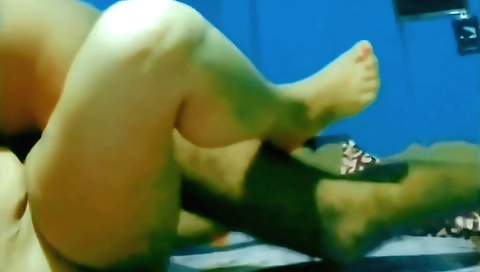 A lovely babe with big boobs is taking a long shower