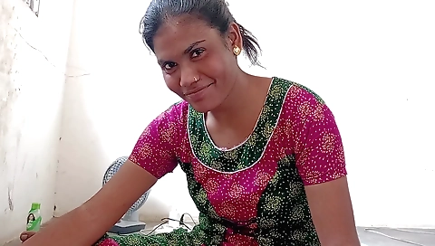 Brunette in a pink dress is getting fucked in her hairy pussy