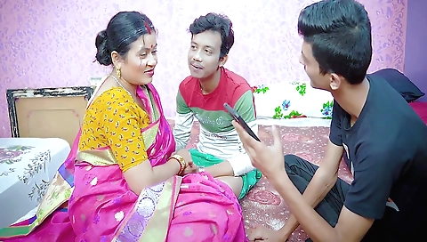 Busty indian milf with big tits is having anal sex