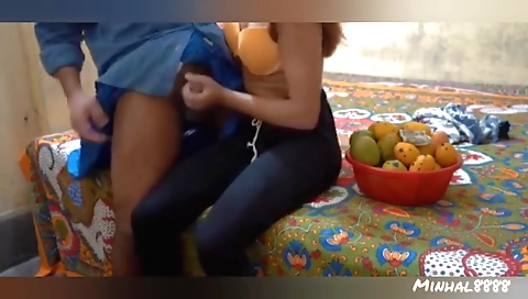 Indian babe gives a blowjob and then gets fucked on the webcam