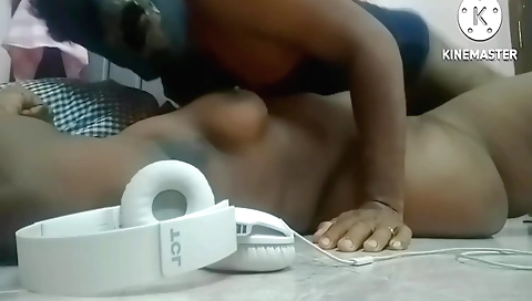 Amateur brunette with a big booty fucks her man in morning