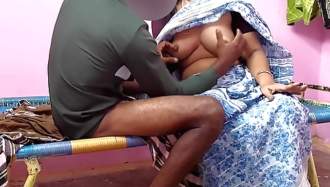 Indian brunette gets her pussy fingered in a bedroom