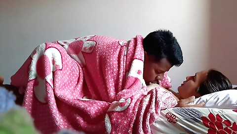 Amateur brunette porn video showing a girl with a round booty