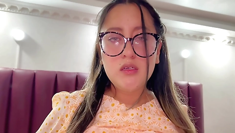 Indian brunette with small and big boobs is getting a handjob