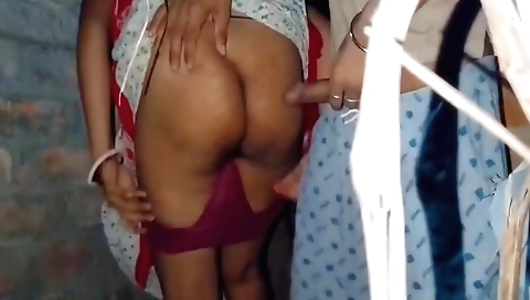 Indian girl riding her boyfriend on her small tits