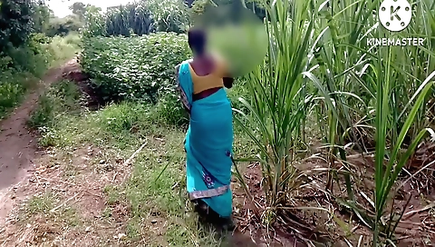 Indian wife enjoys her husband's big cock outdoors