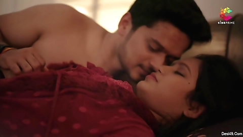 Brunette milf gives a blowjob to a guy with a big dick