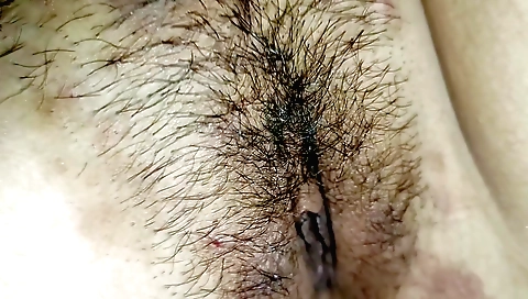 Indian babe with hairy pussy gets pounded by a guy