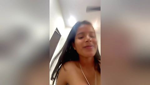 Indian big boobs brunette with huge boobs riding her big black dick