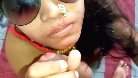 Beautiful Indian slut with a small face has a big cock