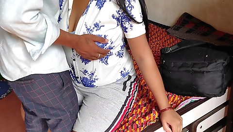 Indian brunette has sex with a delivery boy in delivery truck