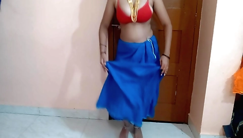 Indian solo girl dances in her tight little clothes