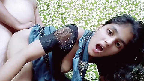 Indian slut rides with her husband in front of the cam