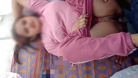 Indian brunette with sexy natural tits fucked hard