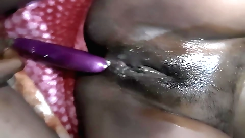 Indian bhabhi fucked with his 9 inch brinjal dildo